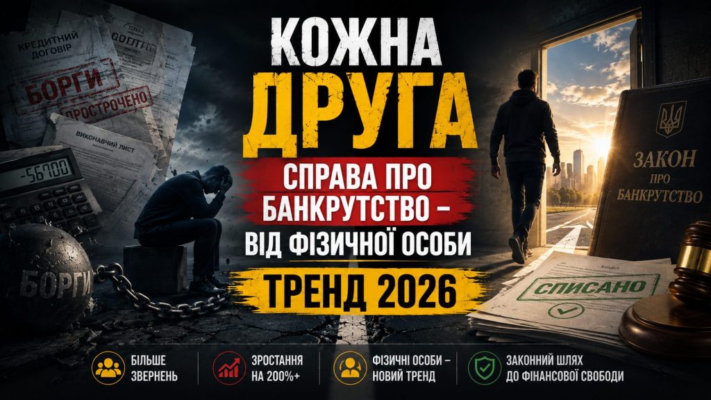 Банкрутство фізичних осіб в Україні 2026 - статистика, умови, тренди