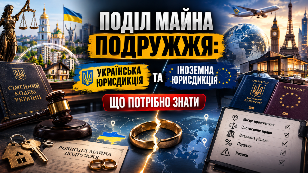 Поділ майна подружжя в Україні та за кордоном - юрисдикція