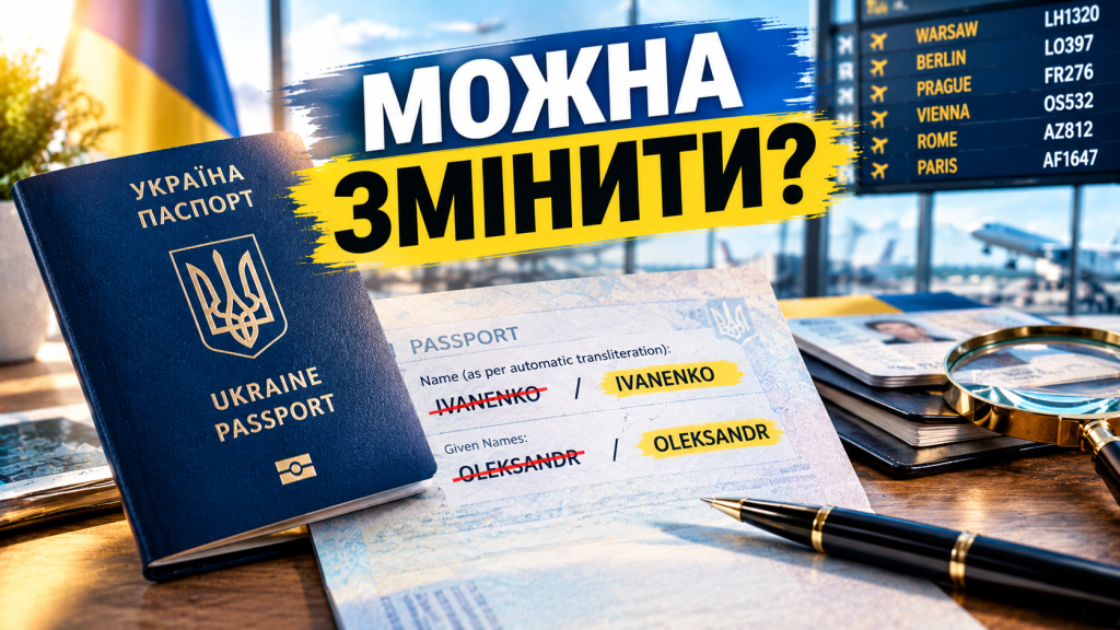 Як змінити написання імені та прізвища в закордонному паспорті України