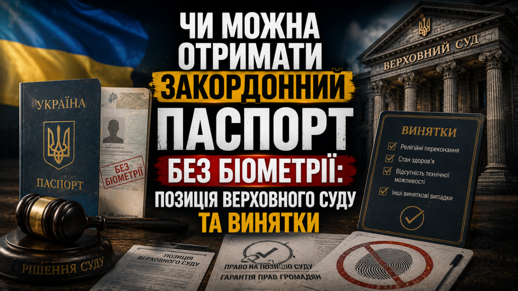 Чи можна отримати закордонний паспорт без біометрії - позиція Верховного Суду
